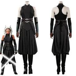 NewCosplay The Mandalorian Ahsoka Tano Black Outfits Halloween Carnival Suit Cosplay Costume