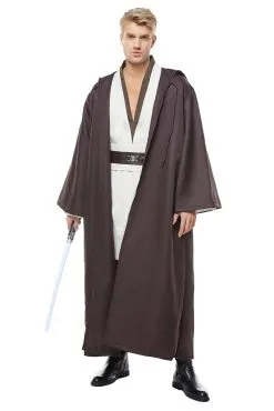 NewCosplay Adult Star Wars Obi Wan Kenobi Jedi Robe Tunic Cosplay Costume