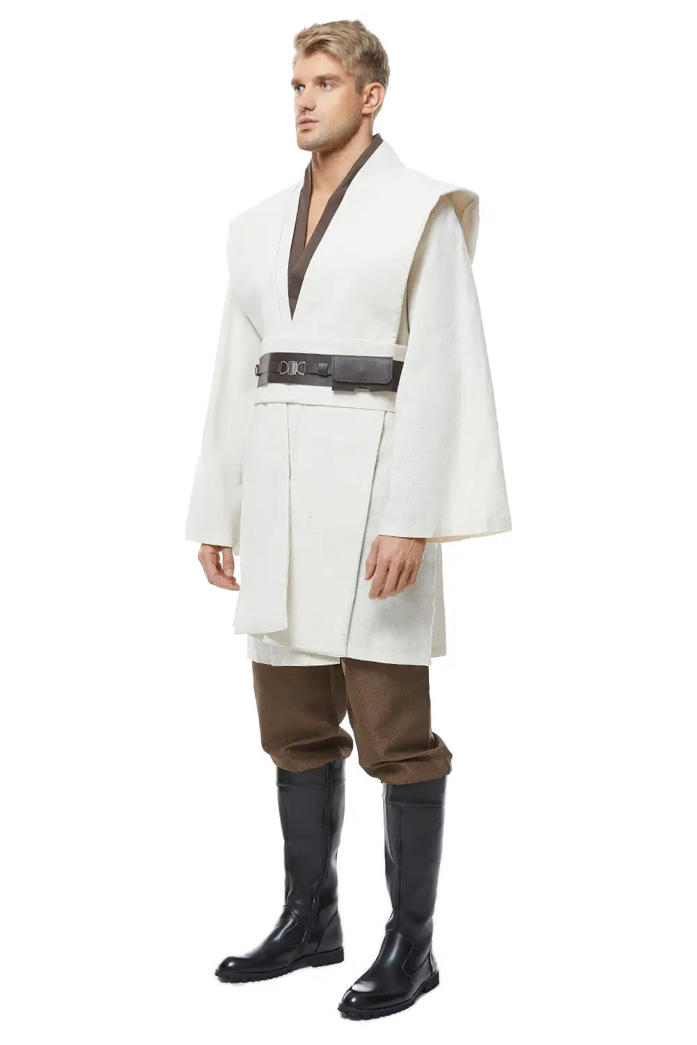 NewCosplay Adult Star Wars Obi Wan Kenobi Jedi Robe Tunic Cosplay Costume 9 NewCosplay Adult Star Wars Obi Wan Kenobi Jedi Robe Tunic Cosplay Costume - Image 7