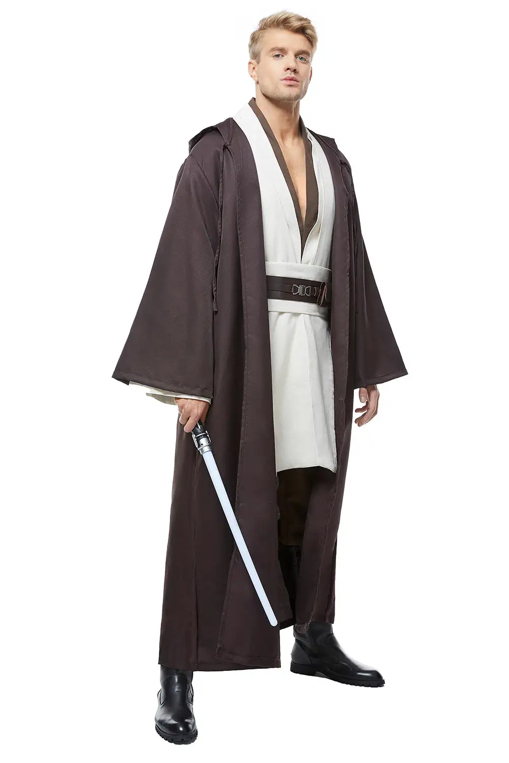 NewCosplay Adult Star Wars Obi Wan Kenobi Jedi Robe Tunic Cosplay Costume 5 NewCosplay Adult Star Wars Obi Wan Kenobi Jedi Robe Tunic Cosplay Costume - Image 3