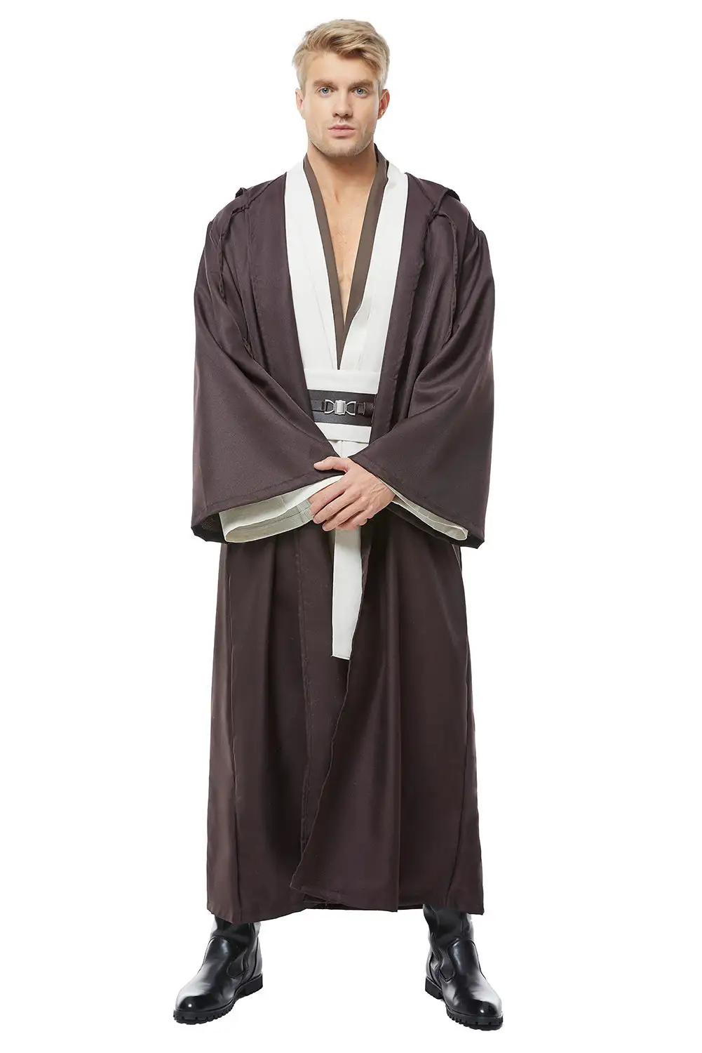 NewCosplay Adult Star Wars Obi Wan Kenobi Jedi Robe Tunic Cosplay Costume 4 NewCosplay Adult Star Wars Obi Wan Kenobi Jedi Robe Tunic Cosplay Costume - Image 2