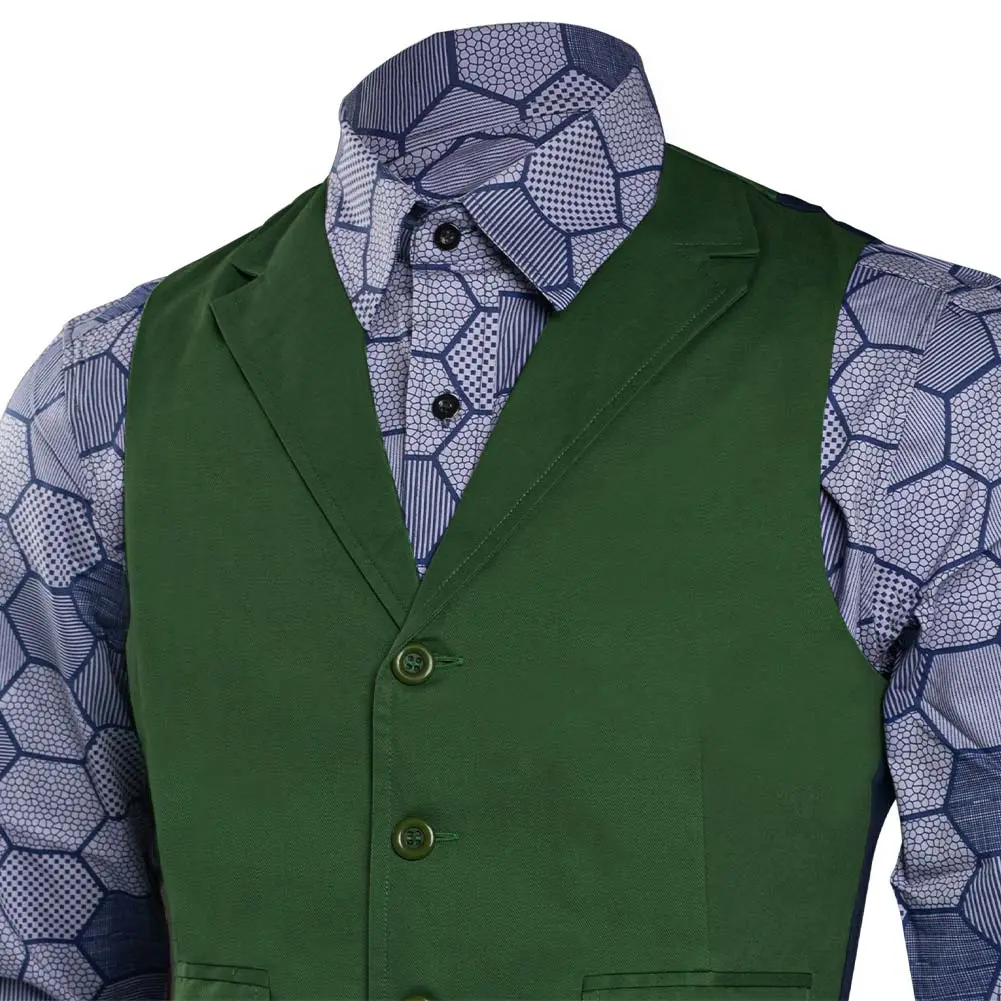 NewCosplay Dark Knight Joker Hexagon Shirt + Vest Costume Tailor Made 7 NewCosplay Dark Knight Joker Hexagon Shirt + Vest Costume Tailor Made - Image 5