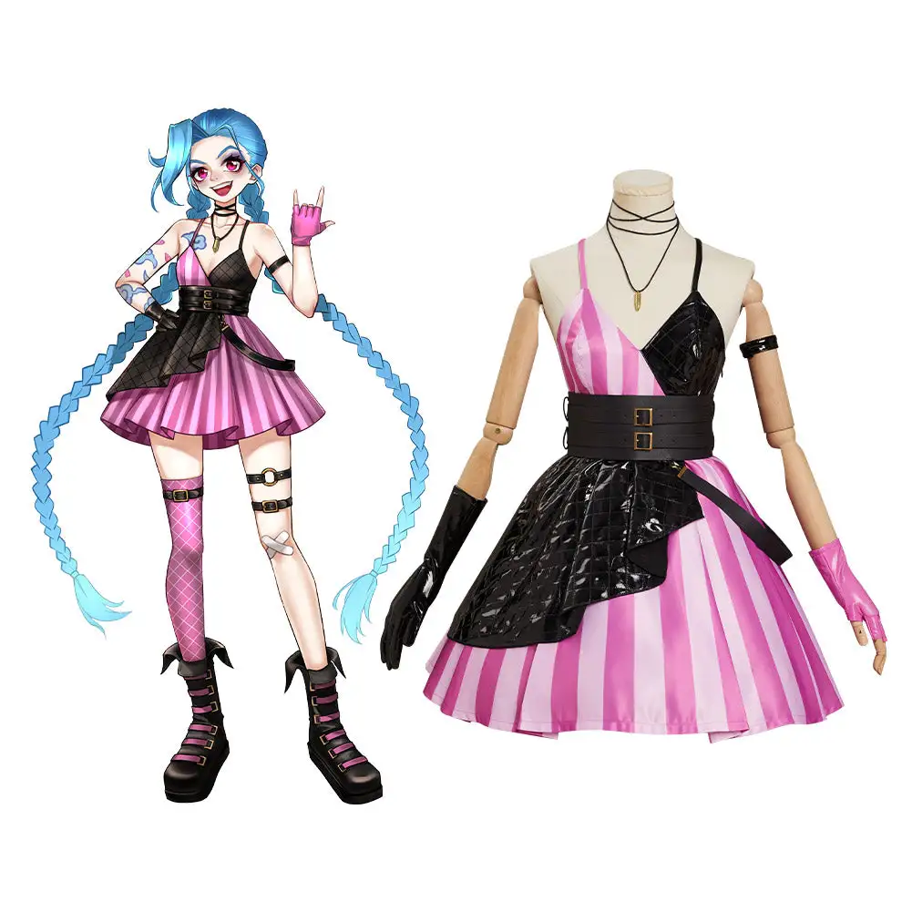 CosplaySky LoL Jinx Original Design Cosplay Costume Goth Lolita Dress Outfits-cossky® 3 CosplaySky LoL Jinx Original Design Cosplay Costume Goth Lolita Dress Outfits-cossky®