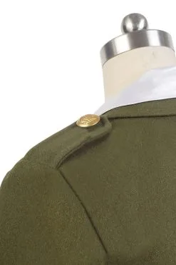 NewCosplay Captain America: The First Avenger Agent Peggy Carter Suit Cosplay Costume Version Green -Costumes Cosplay Sales 11005429 6