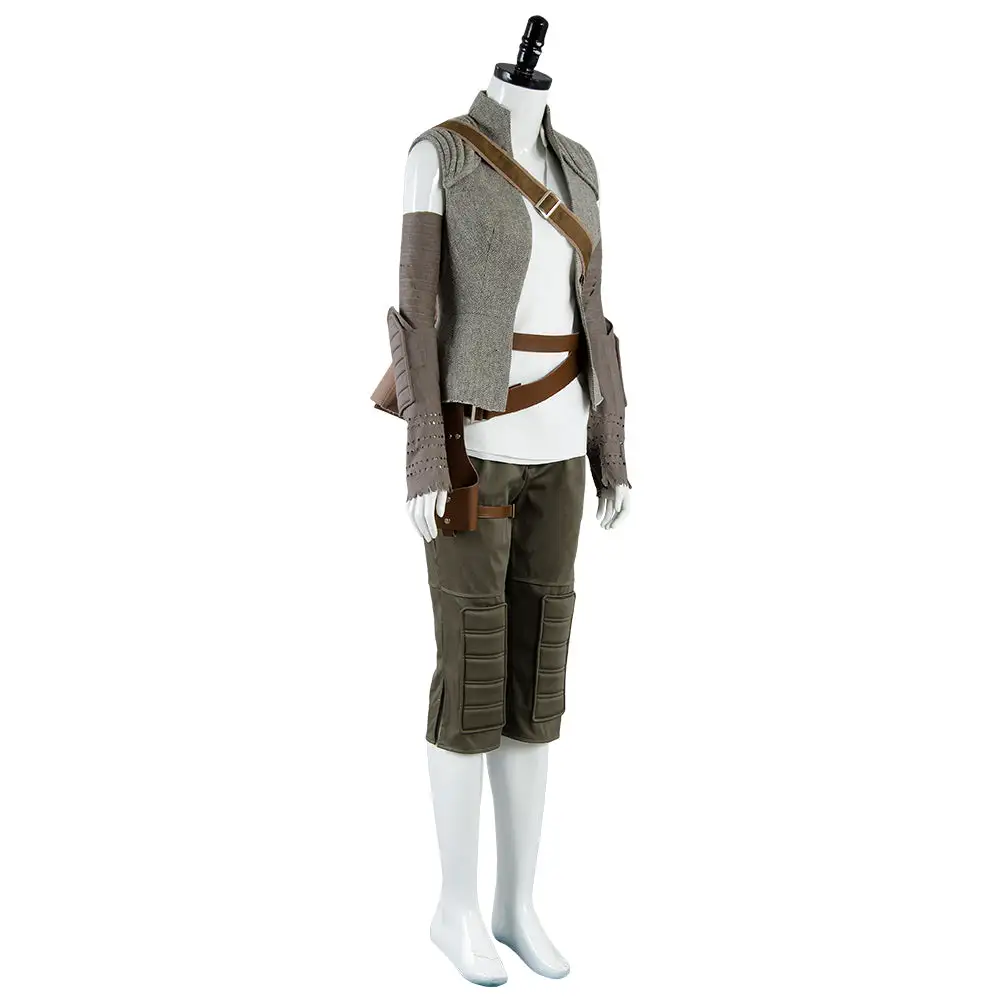 NewCosplay Star Wars 8 The Last Jedi Rey Outfit Cosplay Costume 6 NewCosplay Star Wars 8 The Last Jedi Rey Outfit Cosplay Costume - Image 4