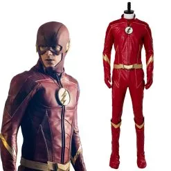 New Cosplaysky The Flash Season 4 Barry Allen Flash Outfit Suit Cosplay Costume