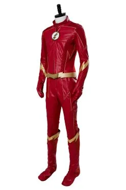 New Cosplaysky The Flash Season 4 Barry Allen Flash Outfit Suit Cosplay Costume -Costumes Cosplay Sales 11007342 4