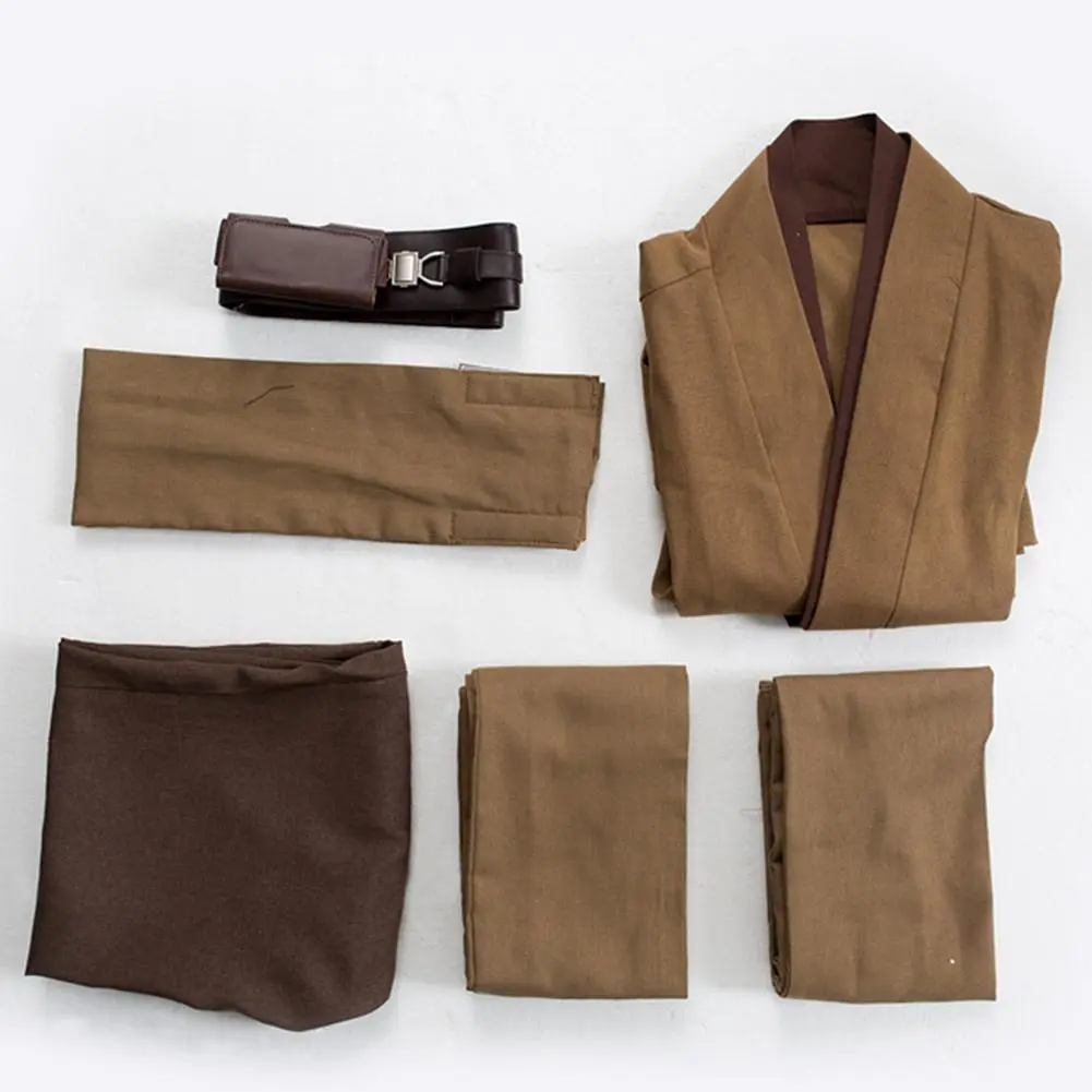 CosplaySky Star Wars Obi Wan Kenobi Jedi Cosplay Costume Brown Version No Cloak 4 CosplaySky Star Wars Obi Wan Kenobi Jedi Cosplay Costume Brown Version No Cloak - Image 2