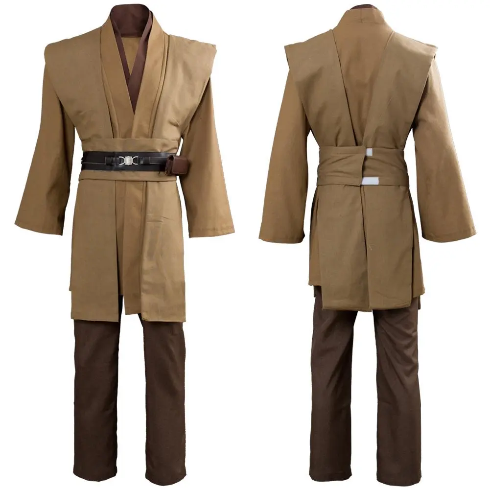 CosplaySky Star Wars Obi Wan Kenobi Jedi Cosplay Costume Brown Version No Cloak 3 CosplaySky Star Wars Obi Wan Kenobi Jedi Cosplay Costume Brown Version No Cloak