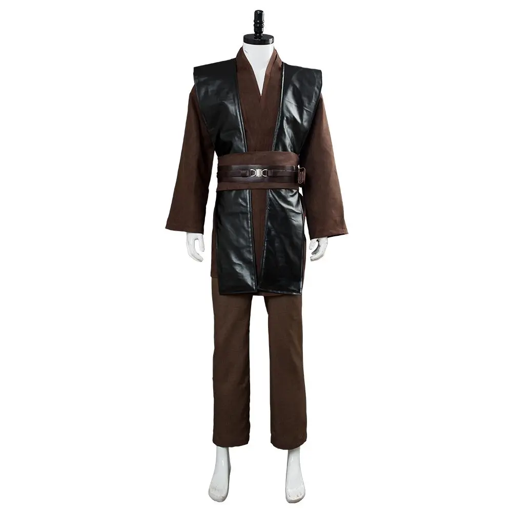 CosplaySky Star Wars Mens Jedi Anakin Skywalker Cosplay Costume Knight Tunic Uniform Brown Vision 4 CosplaySky Star Wars Mens Jedi Anakin Skywalker Cosplay Costume Knight Tunic Uniform Brown Vision - Image 2