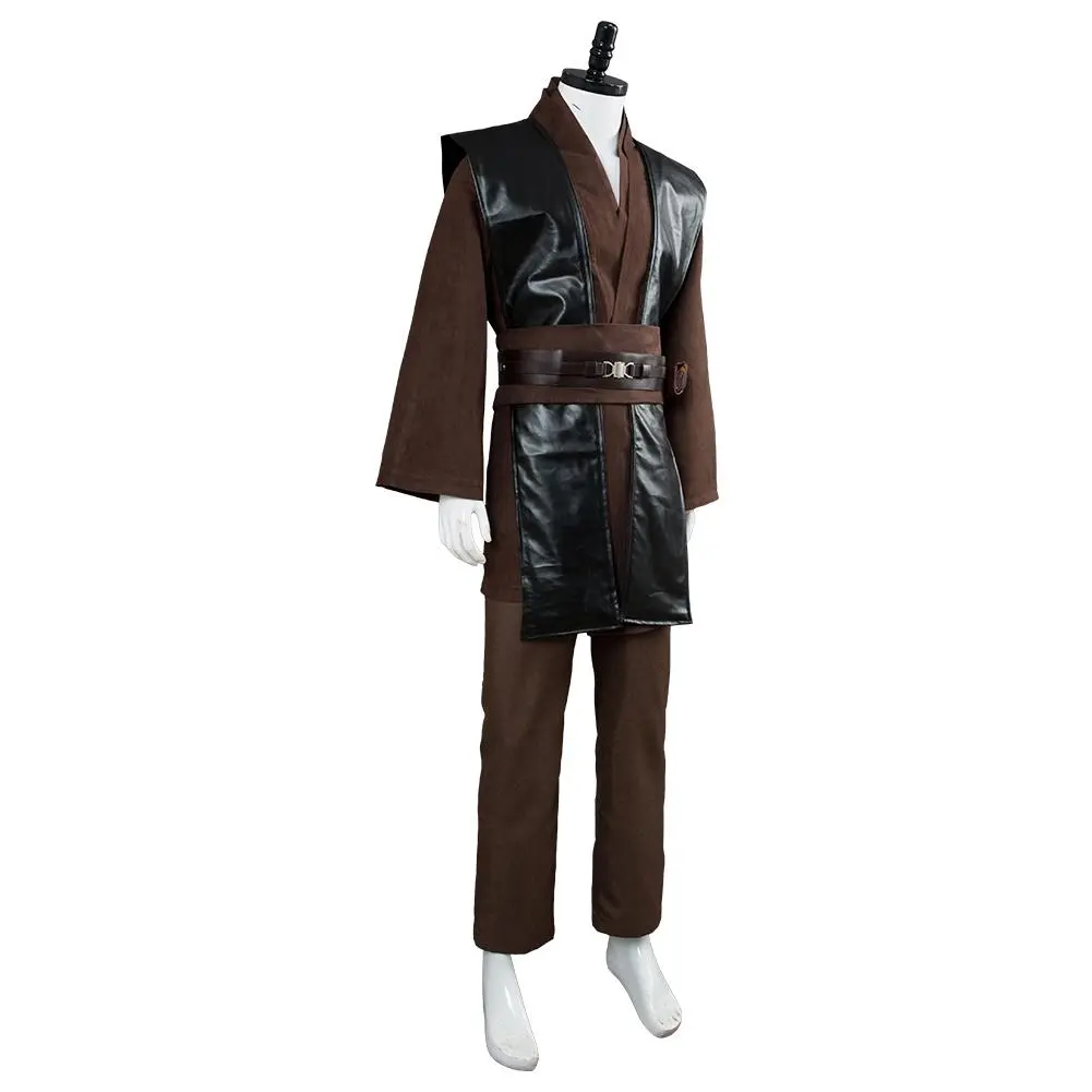 CosplaySky Star Wars Mens Jedi Anakin Skywalker Cosplay Costume Knight Tunic Uniform Brown Vision 7 CosplaySky Star Wars Mens Jedi Anakin Skywalker Cosplay Costume Knight Tunic Uniform Brown Vision - Image 5
