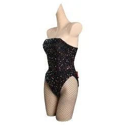 INSWEAR Blonde - Marilyn Monroe Cosplay Costume Bunny Girls Jumpsuit Hat Outfits Halloween Carnival Suit -Costumes Cosplay Sales 12003205 2