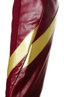 NewCosplay The Flash Season 4 Barry Allen Flash Outfit Jumpsuit Uniform Cosplay Costume+shoes Whole Set -Costumes Cosplay Sales 131405 10