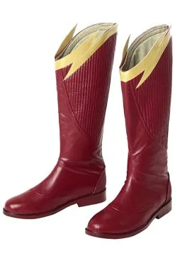 NewCosplay The Flash Season 4 Barry Allen Flash Outfit Jumpsuit Uniform Cosplay Costume+shoes Whole Set -Costumes Cosplay Sales 131405 12