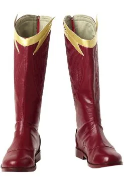 NewCosplay The Flash Season 4 Barry Allen Flash Outfit Jumpsuit Uniform Cosplay Costume+shoes Whole Set -Costumes Cosplay Sales 131405 13
