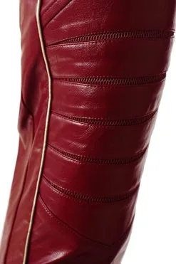 NewCosplay The Flash Season 4 Barry Allen Flash Outfit Jumpsuit Uniform Cosplay Costume+shoes Whole Set -Costumes Cosplay Sales 131405 9