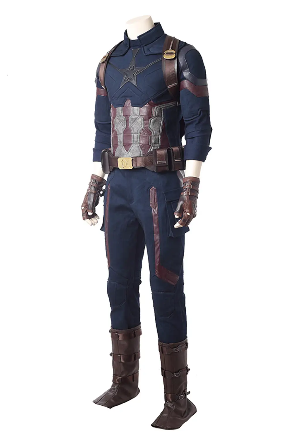NewCosplay Avengers 3 : Infinity War Captain America Steven Rogers Outfit Uniform Suit Cosplay Costume 5 NewCosplay Avengers 3 : Infinity War Captain America Steven Rogers Outfit Uniform Suit Cosplay Costume - Image 3