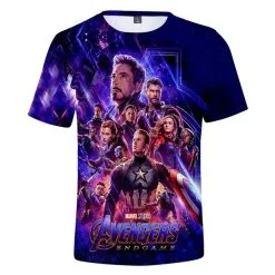 CosplaySky Avengers 4 :Endgame Captain America Marvel Iron Man Printed T-shirt