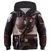 New Cosplaysky Kids Star Wars Hoodie The Mandalorian Cosplay Hooded Pullover Sweatshirt Cosplay Costume