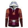 New Cosplaysky Unisex Ahsoka Tano Hoodies Star Wars: The Clone Wars Pullover 3D Print Jacket Sweatshirt -Costumes Cosplay Sales 136863 1