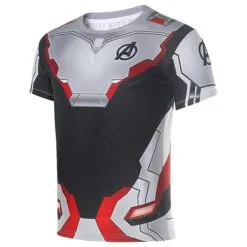 Fansholiday Avengers 4 Quantum Warrior Quantum Realm Short-Sleeved T-Shirt Round Neck Mesh Cloth