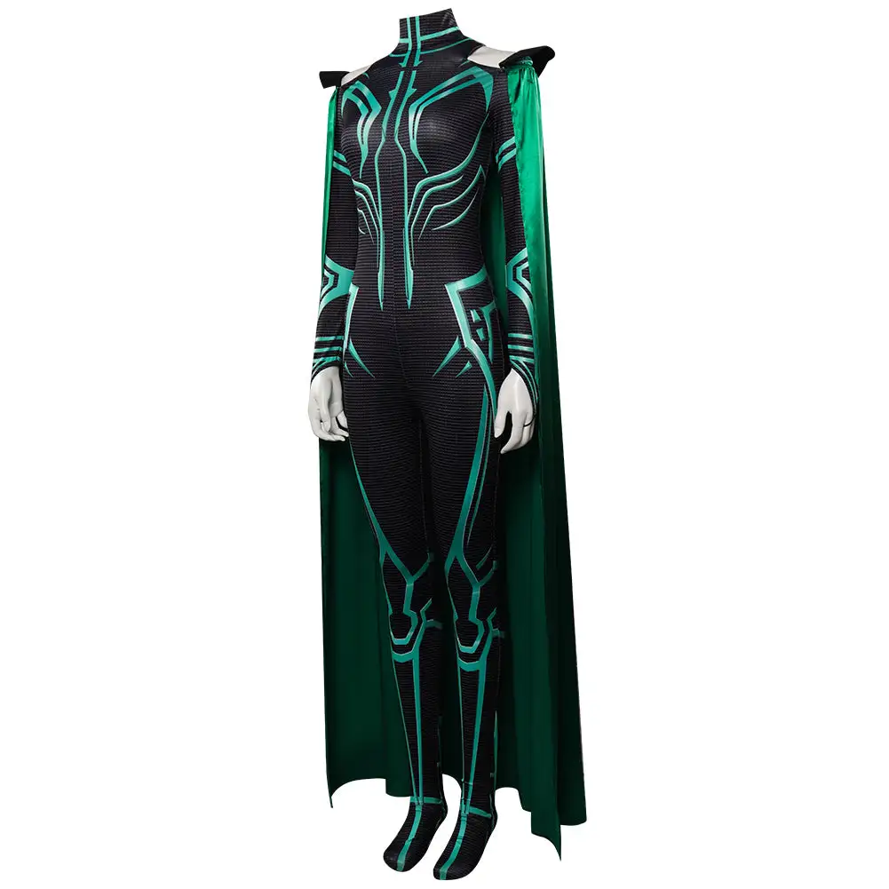 INSWEAR Thor: Ragnarok Hela Jumpsuits Cloak Cosplay Costume Outfits Halloween Carnival Party Suit 5 INSWEAR Thor: Ragnarok Hela Jumpsuits Cloak Cosplay Costume Outfits Halloween Carnival Party Suit - Image 3