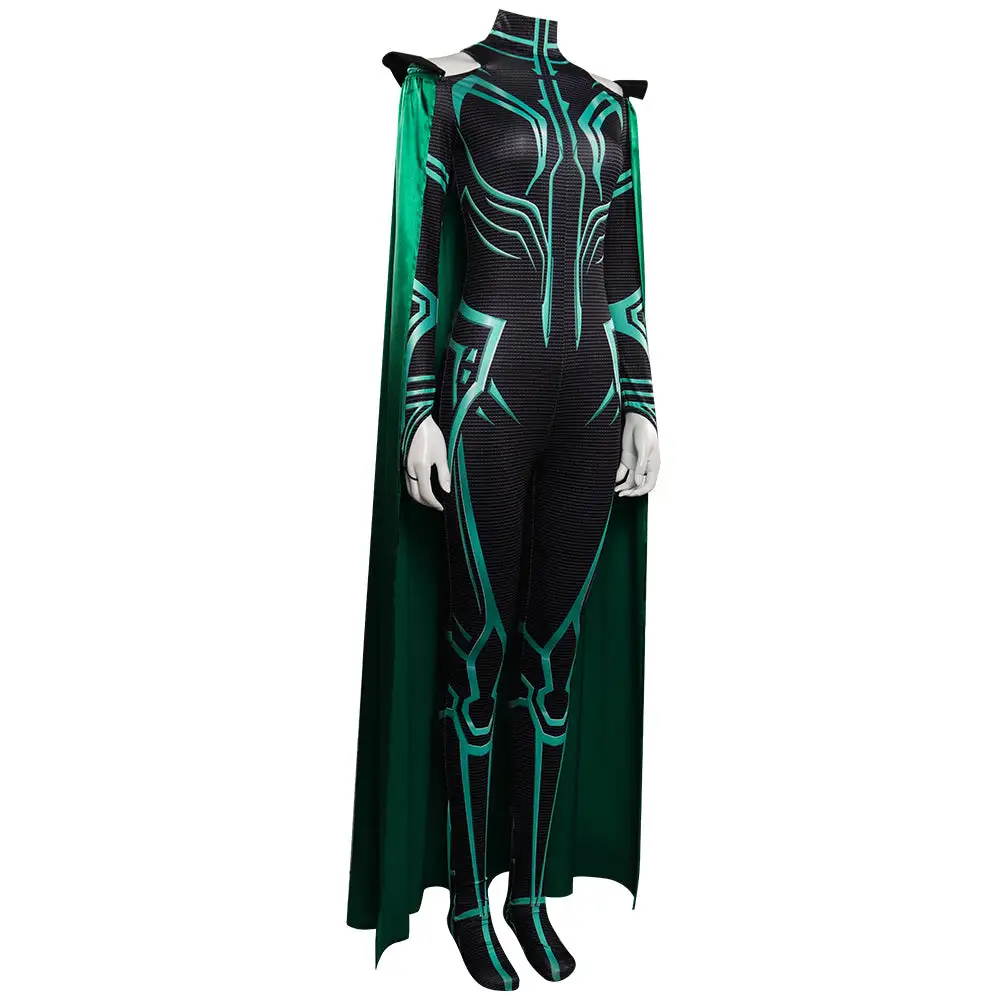 INSWEAR Thor: Ragnarok Hela Jumpsuits Cloak Cosplay Costume Outfits Halloween Carnival Party Suit 7 INSWEAR Thor: Ragnarok Hela Jumpsuits Cloak Cosplay Costume Outfits Halloween Carnival Party Suit - Image 5