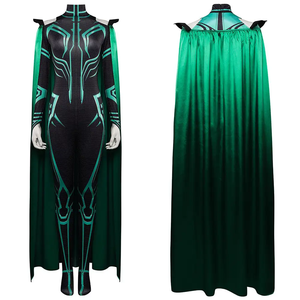 INSWEAR Thor: Ragnarok Hela Jumpsuits Cloak Cosplay Costume Outfits Halloween Carnival Party Suit 3 INSWEAR Thor: Ragnarok Hela Jumpsuits Cloak Cosplay Costume Outfits Halloween Carnival Party Suit