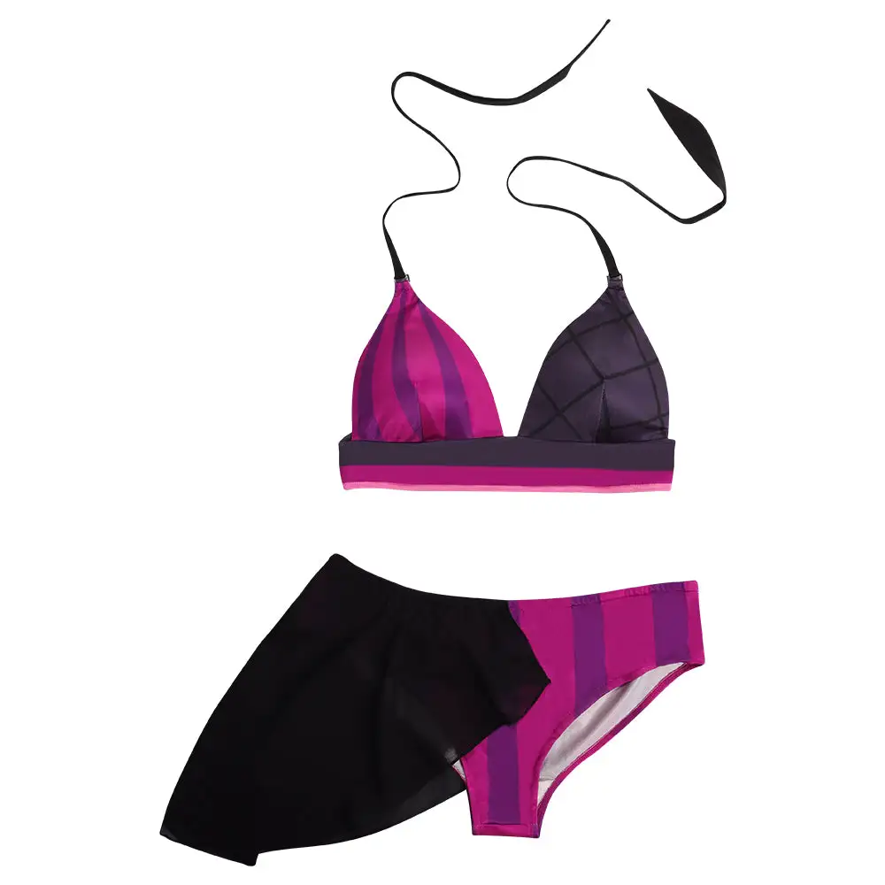 Cosplaygift LoL Jinx Original Design Swimsuit Cosplay Costume Two-Piece Swimwear Outfits -cossky® 4 Cosplaygift LoL Jinx Original Design Swimsuit Cosplay Costume Two-Piece Swimwear Outfits -cossky® - Image 2