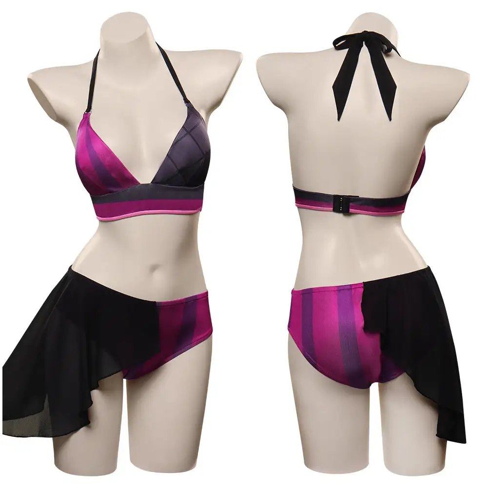 Cosplaygift LoL Jinx Original Design Swimsuit Cosplay Costume Two-Piece Swimwear Outfits -cossky® 3 Cosplaygift LoL Jinx Original Design Swimsuit Cosplay Costume Two-Piece Swimwear Outfits -cossky®
