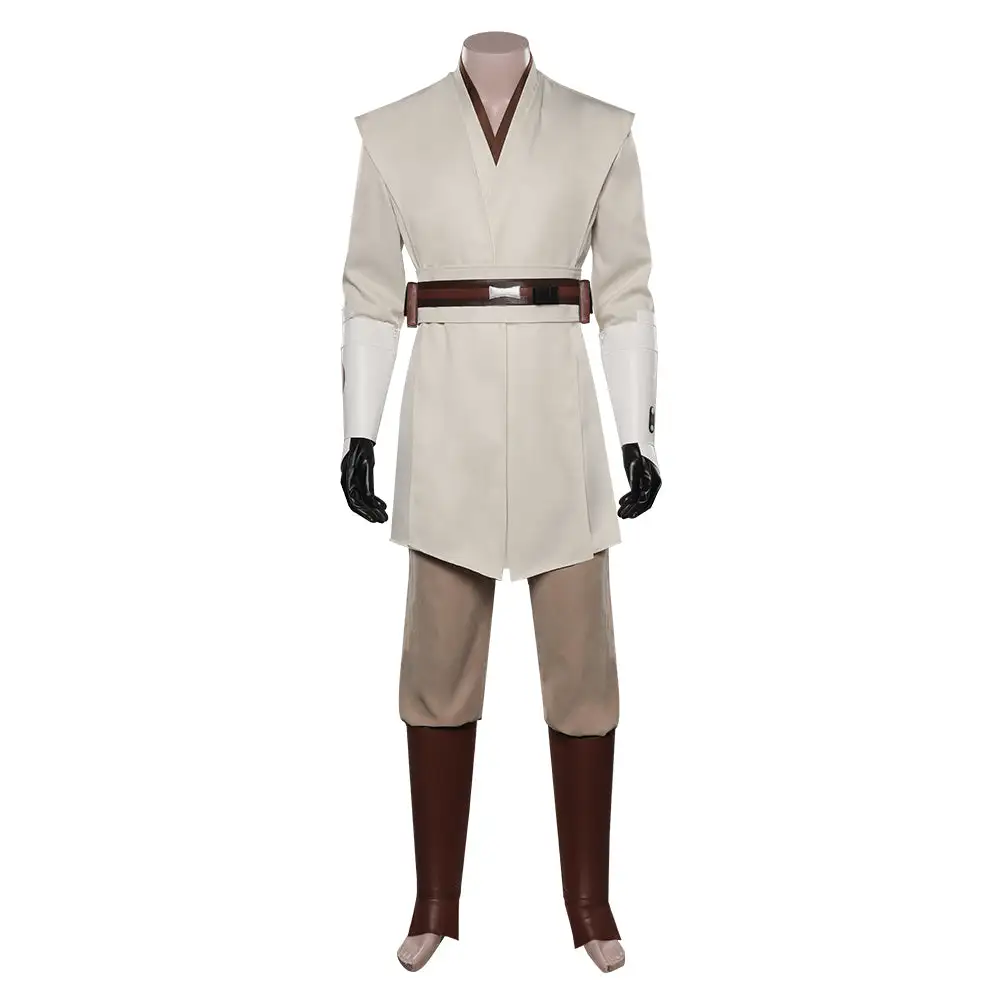 Fansholiday Star Wars: The Clone Wars-Obi-Wan Kenobi Cosplay Costume Outfits Halloween Carnival Suit 4 Fansholiday Star Wars: The Clone Wars-Obi-Wan Kenobi Cosplay Costume Outfits Halloween Carnival Suit - Image 2