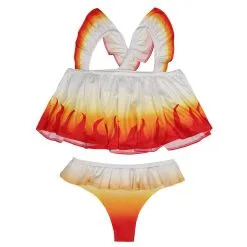 NewCosplay Rengoku Kyoujurou Bikni Swimsuit Original Designers Cosplay Costume-Cossky® -Costumes Cosplay Sales 15003963 7