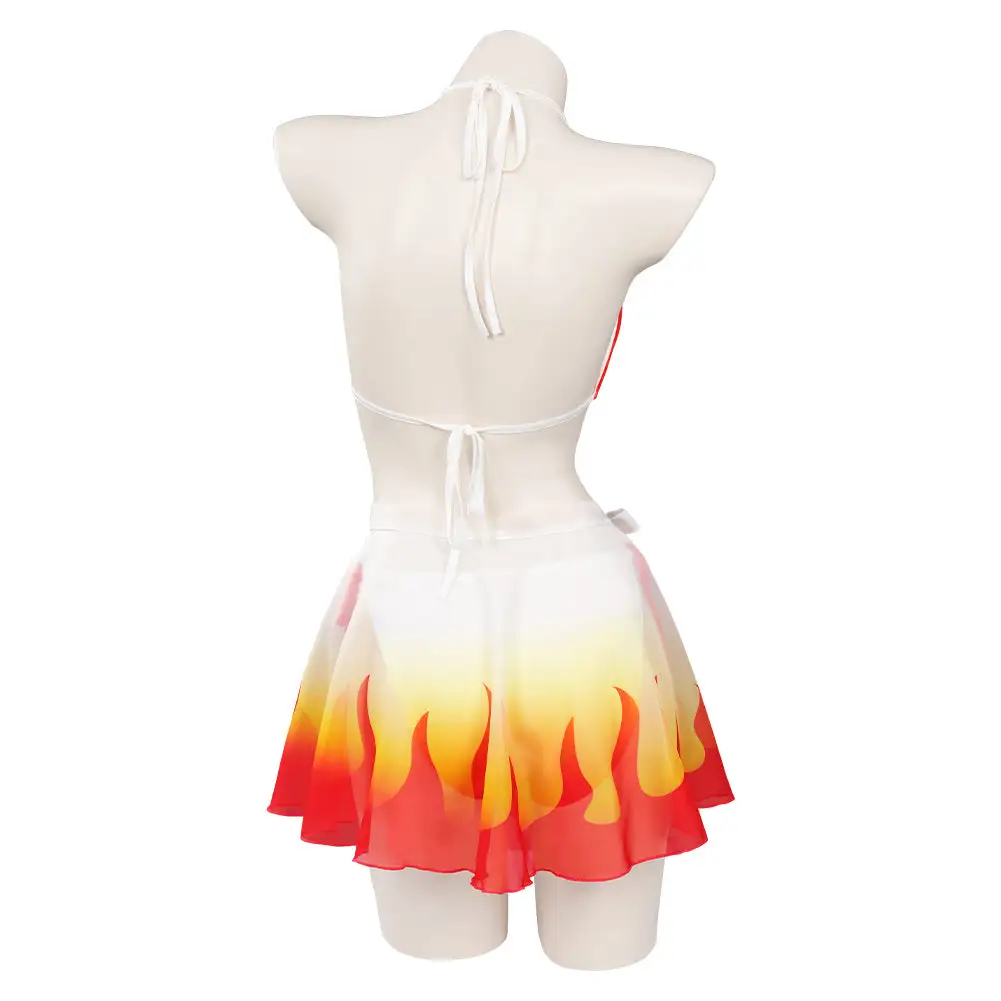 NewCosplay Rengoku Kyoujurou Sexy Jumpsuit Swimsuit Outfits 6 NewCosplay Rengoku Kyoujurou Sexy Jumpsuit Swimsuit Outfits - Image 4