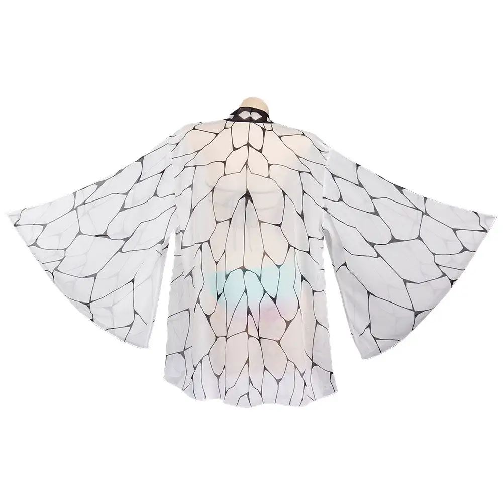 Fansholiday Kochou Shinobu Three-Piece Cloak Swimsuit Cosplay Costume 5 Fansholiday Kochou Shinobu Three-Piece Cloak Swimsuit Cosplay Costume - Image 4