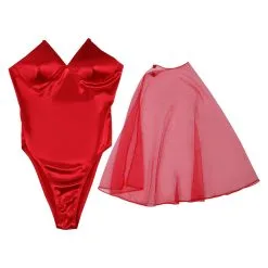Viele Kostüme WandaVision Scarlet Witch Original Design Sexy Swimsuit Cosplay Costumes Swimwear Cloak Outfits -cossky® -Costumes Cosplay Sales 15004056 8