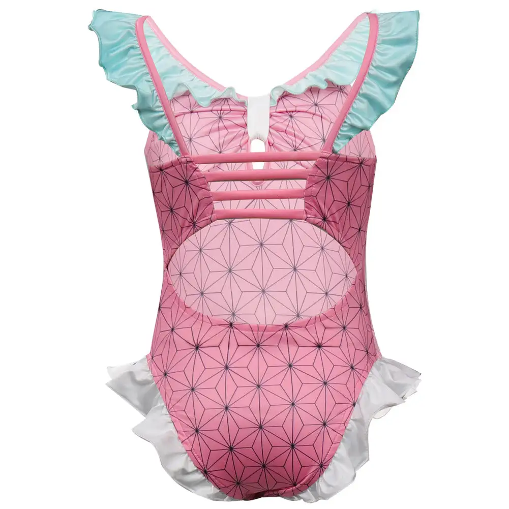 New Cosplaysky Kids Girls Kamado Nezuko Cosplay Costumes Jumpsuit Swimsuit 6 New Cosplaysky Kids Girls Kamado Nezuko Cosplay Costumes Jumpsuit Swimsuit - Image 4