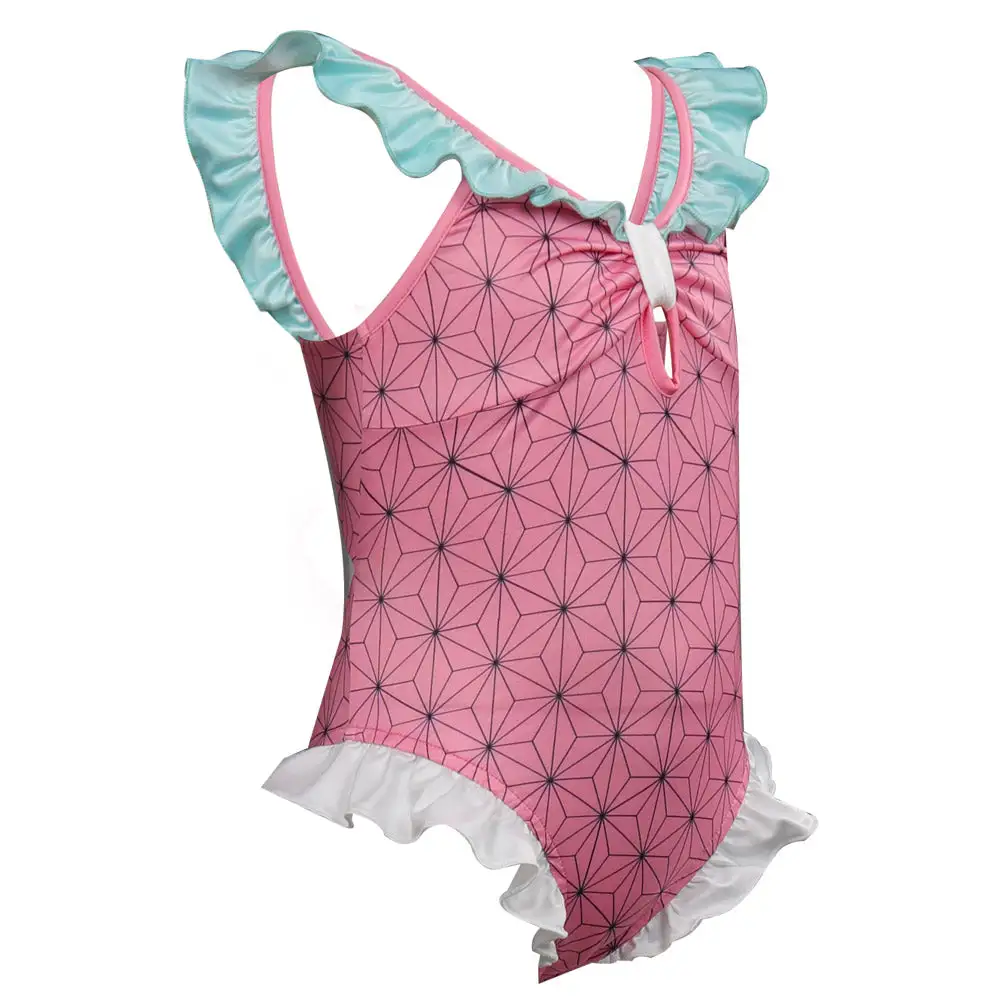 New Cosplaysky Kids Girls Kamado Nezuko Cosplay Costumes Jumpsuit Swimsuit 7 New Cosplaysky Kids Girls Kamado Nezuko Cosplay Costumes Jumpsuit Swimsuit - Image 5