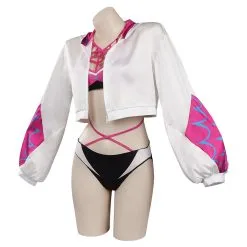 CosplaySky Spider-Man: Across The Spider-Verse Gwen Stacy Cosplay CostumeTop Shorts Cloak Swimsuit Outfits Halloween Carnival Suit -Costumes Cosplay Sales 15004144 2