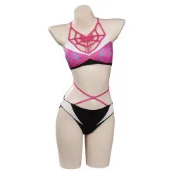 CosplaySky Spider-Man: Across The Spider-Verse Gwen Stacy Cosplay CostumeTop Shorts Cloak Swimsuit Outfits Halloween Carnival Suit -Costumes Cosplay Sales 15004144 6
