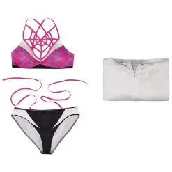 CosplaySky Spider-Man: Across The Spider-Verse Gwen Stacy Cosplay CostumeTop Shorts Cloak Swimsuit Outfits Halloween Carnival Suit -Costumes Cosplay Sales 15004144 7