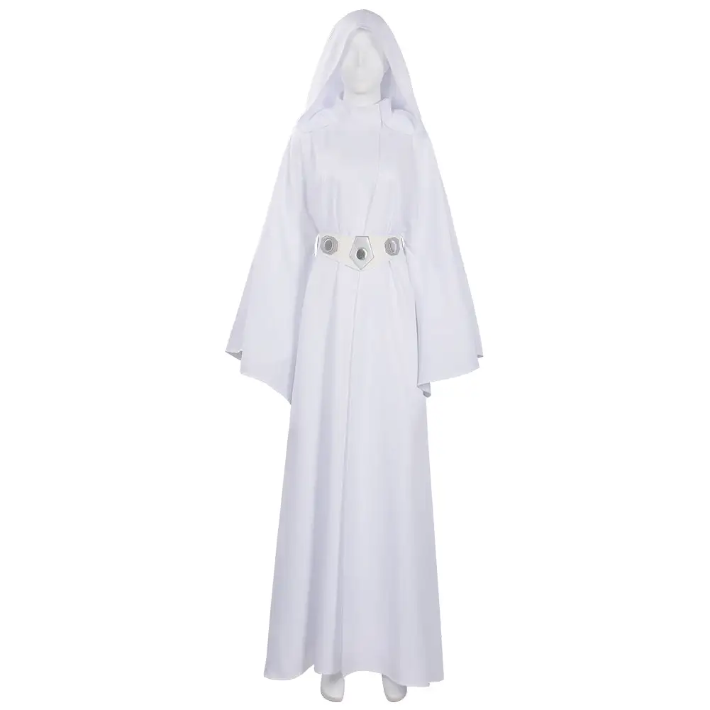 NewCossky Adult Star Wars: Princess Leia Cosplay Costume Dress Outfits Halloween Carnival Suit 4 NewCossky Adult Star Wars: Princess Leia Cosplay Costume Dress Outfits Halloween Carnival Suit - Image 2