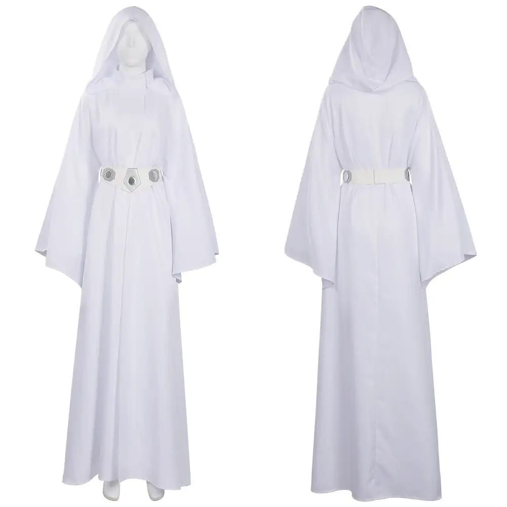 NewCossky Adult Star Wars: Princess Leia Cosplay Costume Dress Outfits Halloween Carnival Suit 3 NewCossky Adult Star Wars: Princess Leia Cosplay Costume Dress Outfits Halloween Carnival Suit