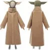 NewCosplay The Mandalorian Season 2-Baby Yoda Grogu Coat Headgear Cosplay Costume For Kids