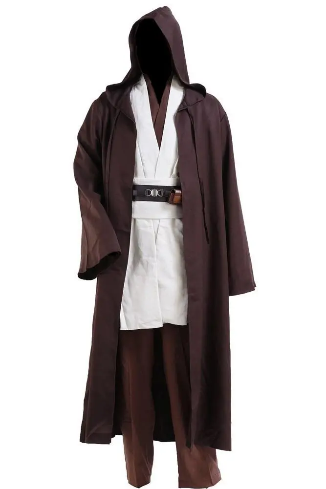 NewCosplay Adult Star Wars Obi Wan Kenobi Jedi Robe Tunic Cosplay Costume 7 NewCosplay Adult Star Wars Obi Wan Kenobi Jedi Robe Tunic Cosplay Costume - Image 5