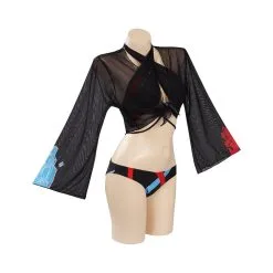 Fansholiday Todoroki Shoto Original Design Cosplay Bikini Top Shorts Cloak Swimsuit -Costumes Cosplay Sales 2509658 4