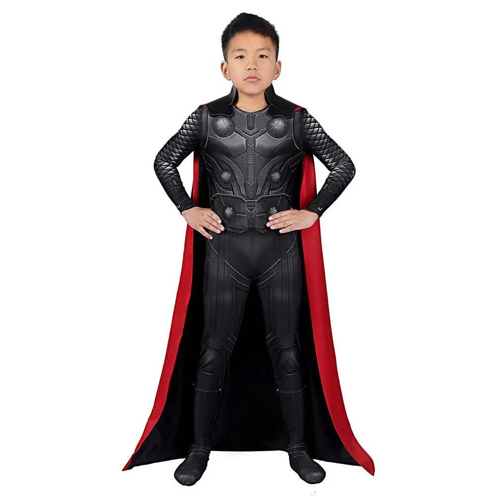 Cosplaygift Kids Avengers: Infinity War Thor Cosplay Costume Jumpsuit Cloak Outfits Halloween Carnival Suit 3 Cosplaygift Kids Avengers: Infinity War Thor Cosplay Costume Jumpsuit Cloak Outfits Halloween Carnival Suit