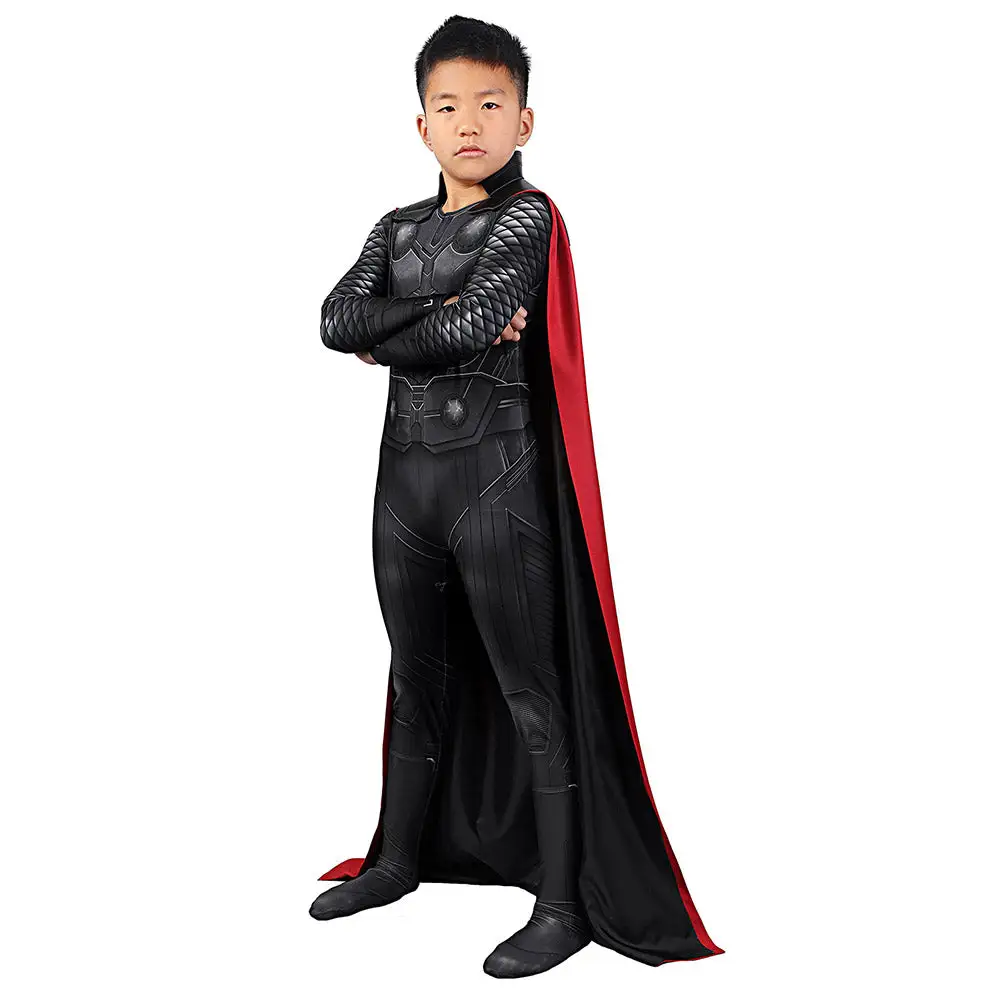 Cosplaygift Kids Avengers: Infinity War Thor Cosplay Costume Jumpsuit Cloak Outfits Halloween Carnival Suit 4 Cosplaygift Kids Avengers: Infinity War Thor Cosplay Costume Jumpsuit Cloak Outfits Halloween Carnival Suit - Image 2