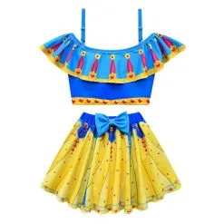 NewCosplay Kids Girls Snow White Cosplay Costume Two-Piece Swimwear Outfits