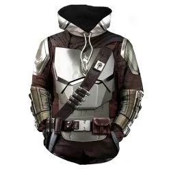 New Cosplaysky Unisex Star Wars The Mandalorian Pullover Hoodies Cosplay Casual Coat Streetwear
