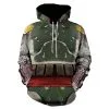 New Cosplaysky Unisex Star Wars Hoodies 3D Print Pullover Sweatshirt Outfit Boba Fett Cosplay Casual Outerwear